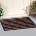 Classic beige zute and black rubber mix Outdoor Doormat Royalty Free Stock Photo