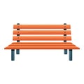 Classic bench icon, cartoon style Royalty Free Stock Photo
