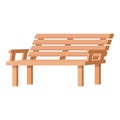 Classic bench icon cartoon vector. Patio furniture