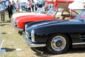 Classic benzes sports cars lined up Royalty Free Stock Photo