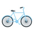 Classic bicycle icon, cartoon style