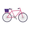 Classic bicycle icon, flat design