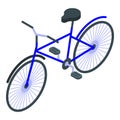 Classic bicycle icon, isometric style Royalty Free Stock Photo