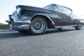 Classic Black American car close-up Royalty Free Stock Photo