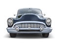 Classic black American car Buick Eight isolated on white