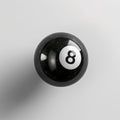 Classic black billiard 8 ball, Generative AI Royalty Free Stock Photo