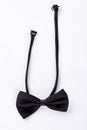 Classic black bow tie, white background. Royalty Free Stock Photo