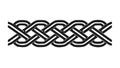 Classic Black Celtic Knot Interwoven Pattern, vector design Generative AI Royalty Free Stock Photo