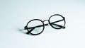 Classic black eye glasses isolated on white background Royalty Free Stock Photo