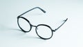 Classic black eye glasses isolated on white background Royalty Free Stock Photo