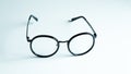 Classic black eye glasses isolated on white background Royalty Free Stock Photo