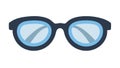 Classic black eyeglasses icon, representing intelligence or visual aids, vector design Generative AI Royalty Free Stock Photo
