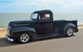 Classic Black Ford pickup truck Royalty Free Stock Photo
