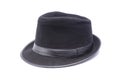 Classic black hat isolated on white Royalty Free Stock Photo