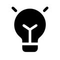 Classic black light bulb icon representing innovation and creative ideas Royalty Free Stock Photo