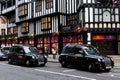 Classic black London taxis