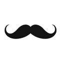 Classic black mustache vector icon Royalty Free Stock Photo