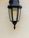 Classic black outdoor wall light fixture Royalty Free Stock Photo