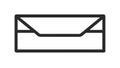 Classic Black Outline Email Envelope Icon Ã¢â¬\' Universal Message, vector design Generative AI Royalty Free Stock Photo