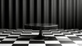 Classic black and white checkered floor, a timeless geometric pattern Royalty Free Stock Photo