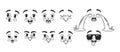 Classic Black And White Emoji Set Features Timeless Expressions And Symbols, Conveying Emotions, Vector Icons