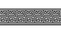 Classic Black and White Greek Key Meander Border Pattern Royalty Free Stock Photo