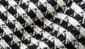 Classic Black and White Houndstooth Fabric Texture Royalty Free Stock Photo