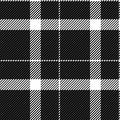 Classic black and white plaid pattern. Timeless textile design perfect for backgrounds, apparel, or abstract concepts. Versatile Royalty Free Stock Photo