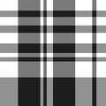 Classic black and white plaid pattern. Versatile textile design for backgrounds, fashion, or graphic projects. Timeless, elegant, Royalty Free Stock Photo