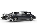 Classic black and white vintage cars Royalty Free Stock Photo