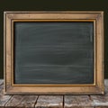 Classic blackboard wooden frame, timeless simplicity for educational settings