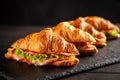 Classic BLT croissant sandwiches