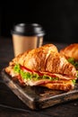 Classic BLT croissant sandwiches