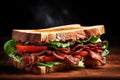 classic blt sandwich with crispy bacon, lettuce, and tomato Royalty Free Stock Photo