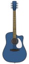 The classic blue accoustic guitar