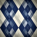 Classic Blue Argyle Diamond Pattern Background Royalty Free Stock Photo