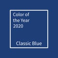 Classic blue color of the year. Color trend palette