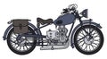 Classic blue motorcycle Royalty Free Stock Photo