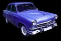 Classic blue retro car isolated Royalty Free Stock Photo