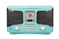 Classic blue retro radio isolated