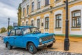 Classic blue Russian car in Kiev