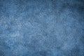 Classic blue stucco background close up, painted rough cement texture backdrop, grunge concrete textured wall, decorative plaster Royalty Free Stock Photo