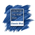 Classic blue swatch composed of paint brush strokes