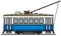 The classic blue tramway