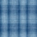 Classic blue woven check masculine shirt fabric texture. Navy space dyed marled melange background. Seamless simple Royalty Free Stock Photo