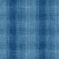 Classic blue woven check masculine shirt fabric texture. Navy space dyed marled melange background. Seamless simple Royalty Free Stock Photo