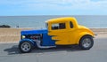 Classic Blue and Yellow Hotrod Royalty Free Stock Photo