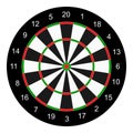 Classic board, target for darts game. Twenty black and white sectors.