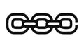 Classic Bold Black Chain Link: Strong Connectivity Icon, vector design Generative AI Royalty Free Stock Photo
