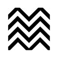 Classic Bold Zigzag Pattern Vector Design Element, vector design Generative AI Royalty Free Stock Photo